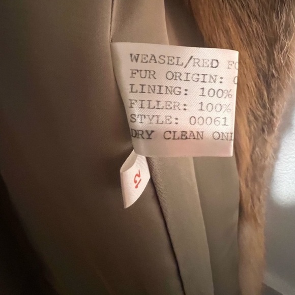 Stunning Women’s Full-Length Red Fox Coat with Weasel Collar - Size 12 - Picture 7 of 9